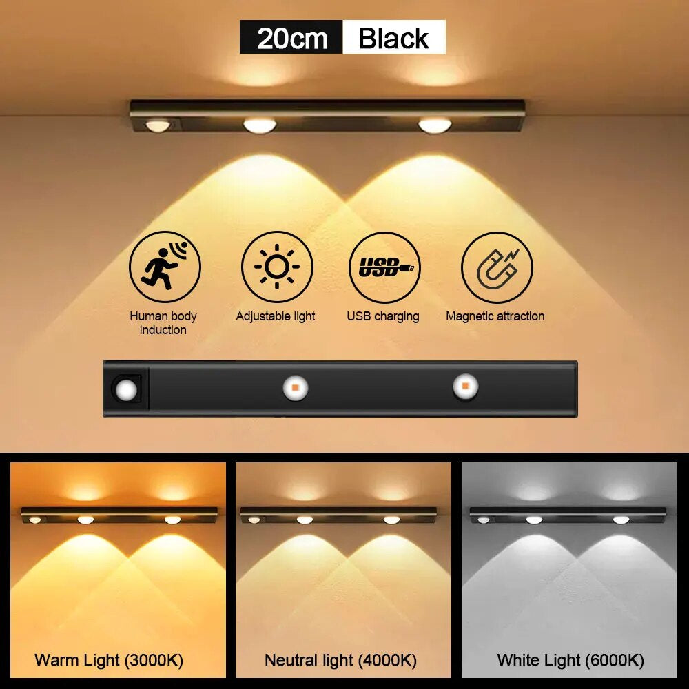 Energy-efficient USB LED light with automatic motion detection feature