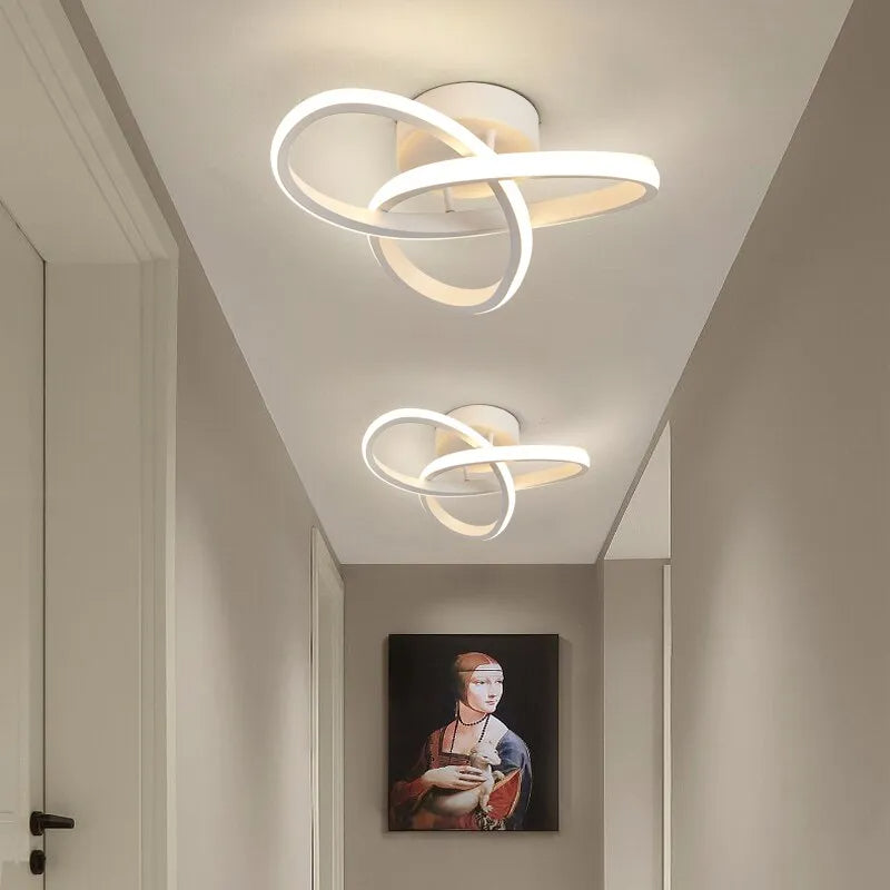 Elegant LED chandelier ceiling lamp with a striking design.