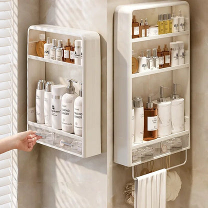 Efficient multi-layer storage to maximize your bathroom space.