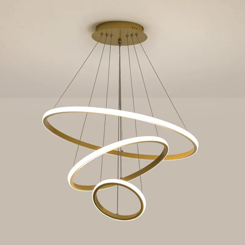 Captivating 3-ring design brings sophistication and functionality to your interior lighting scheme.