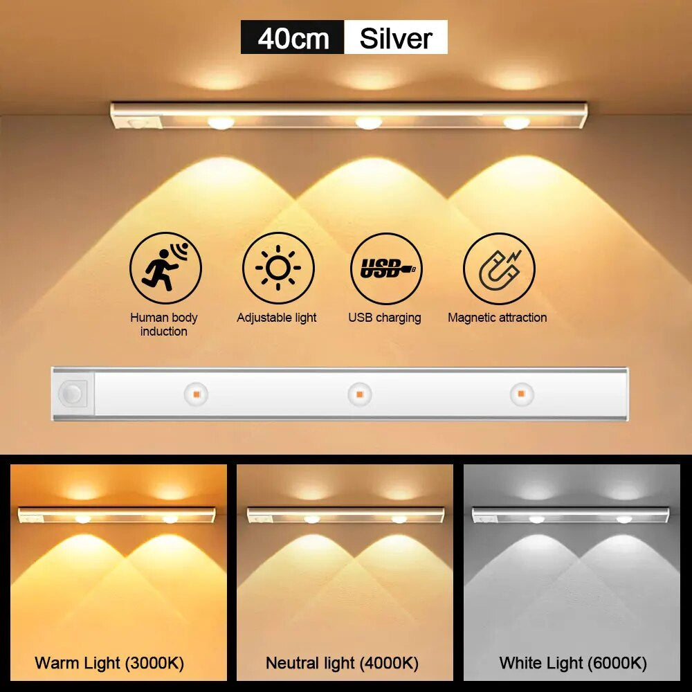 USB-powered LED light with motion detection for added safety and convenience