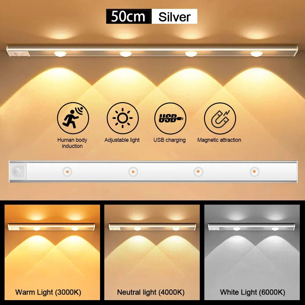 LED motion sensor light designed to offer visibility in low-light environments