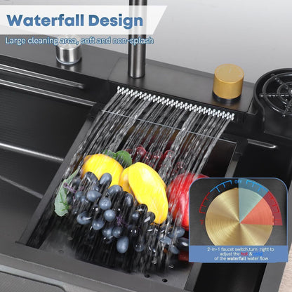 Stylish sink with modern digital features