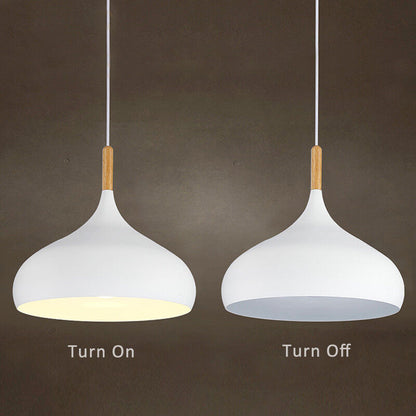 Minimalist pendant lights adding sophistication to kitchen decor.
